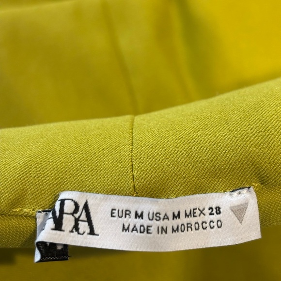 Zara Lime Green Strapless Top  Size:M - Picture 4 of 4